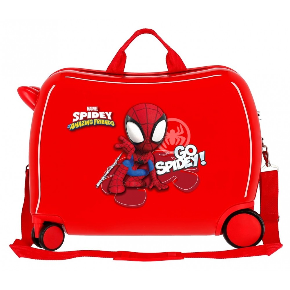 Children's suitcase 2 multidirectional wheels Go Spidey