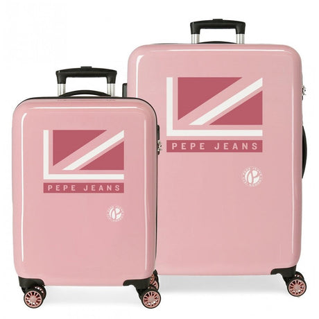 Set of suitcases Pepe Jeans Rigid Carol 55-68cm nude