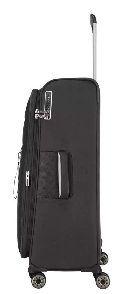 Soft extensible large suitcase of TRAVELITE - Miigo - Black