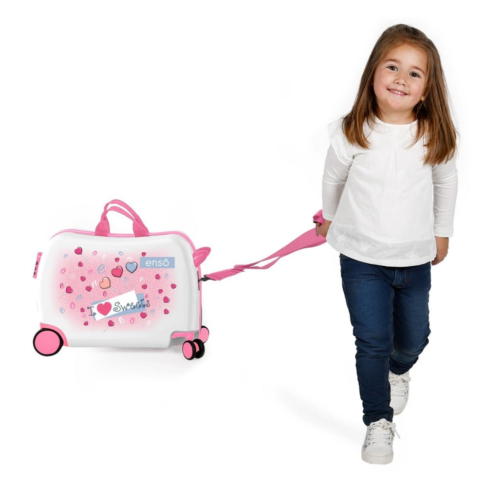 Children's suitcase 2 multidirectional wheels Enso