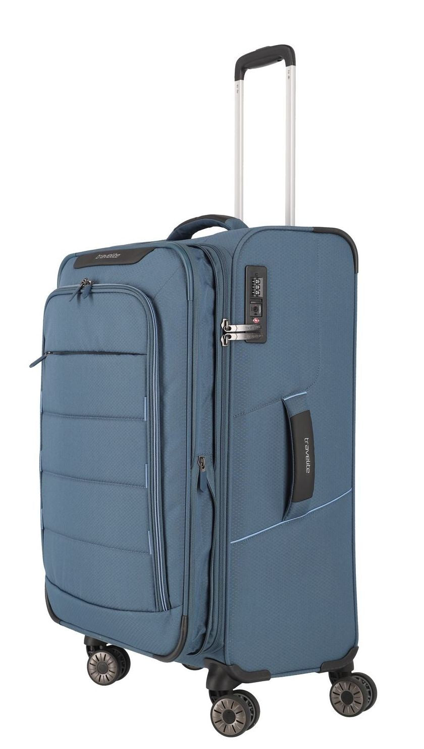 Extensible soft median suitcase TRAVELITE - Skaii Blue 1