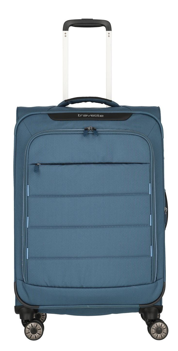 Extensible soft median suitcase TRAVELITE - Skaii Blue 1