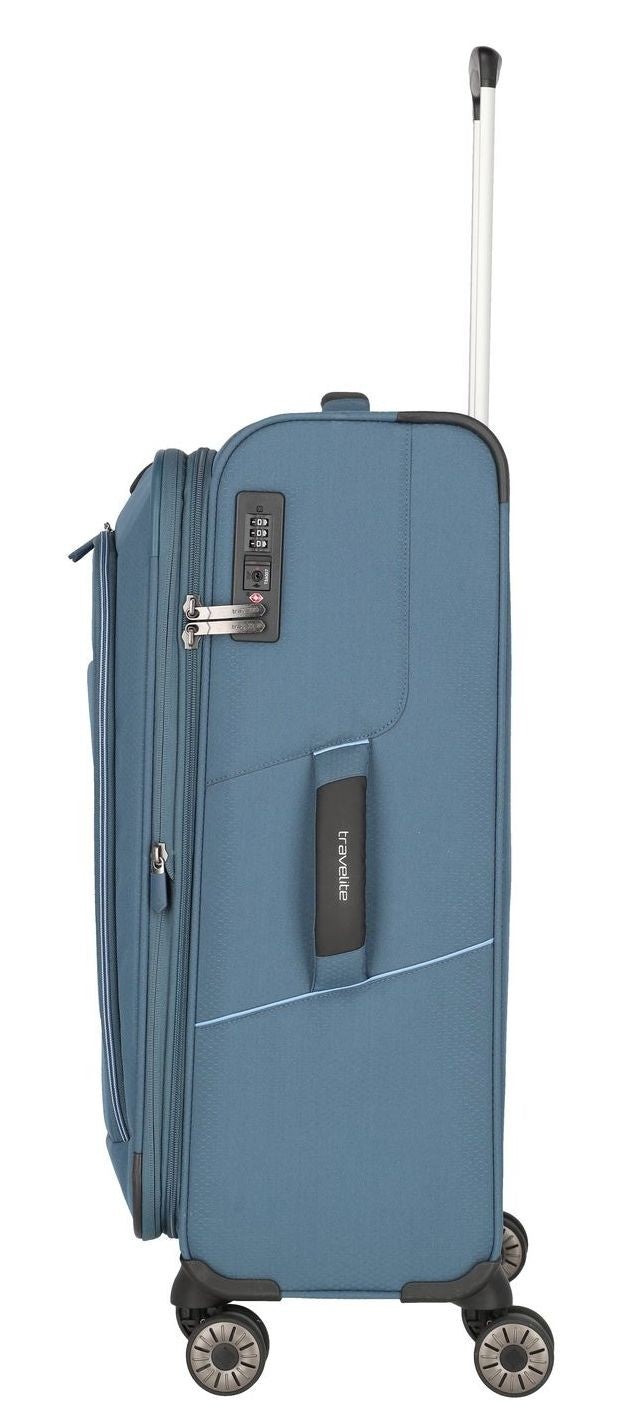 Extensible soft median suitcase TRAVELITE - Skaii Blue 1