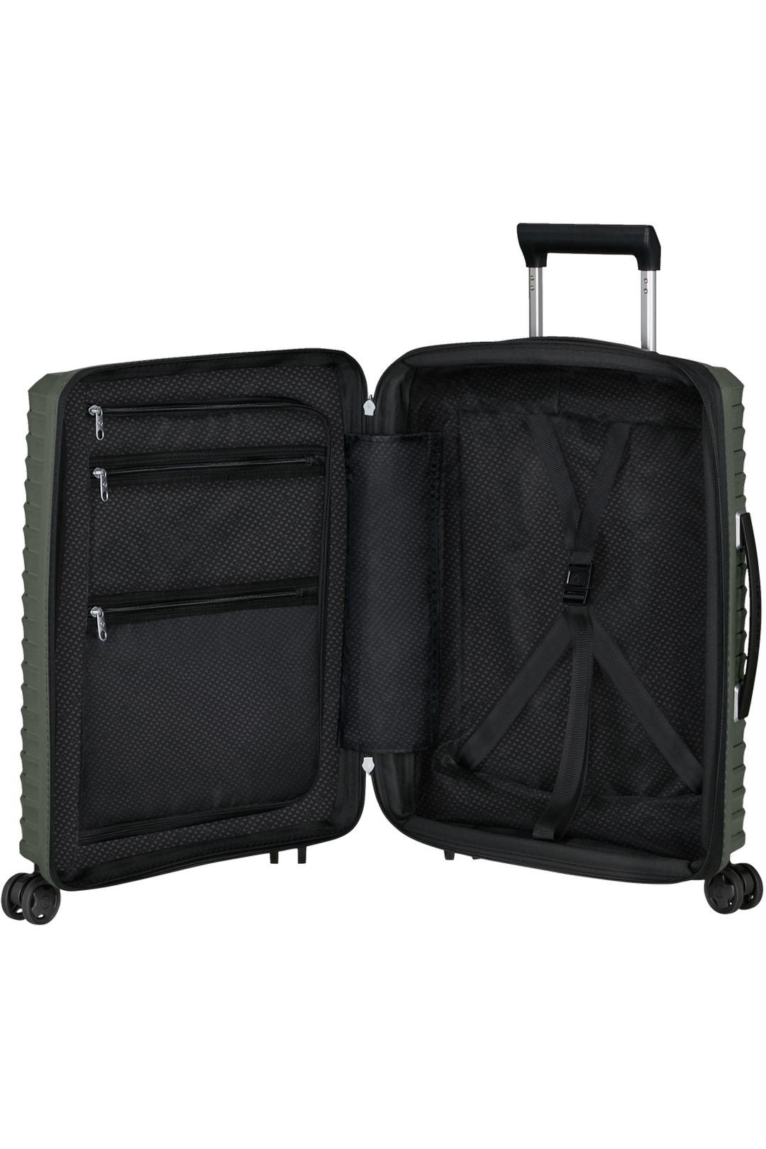 SET DE SAMSONITE MALETA DE CABINA EXTENSIBLE UPSCAPE CON MOCHILA 15” BIZ2GO Verde Oscuro