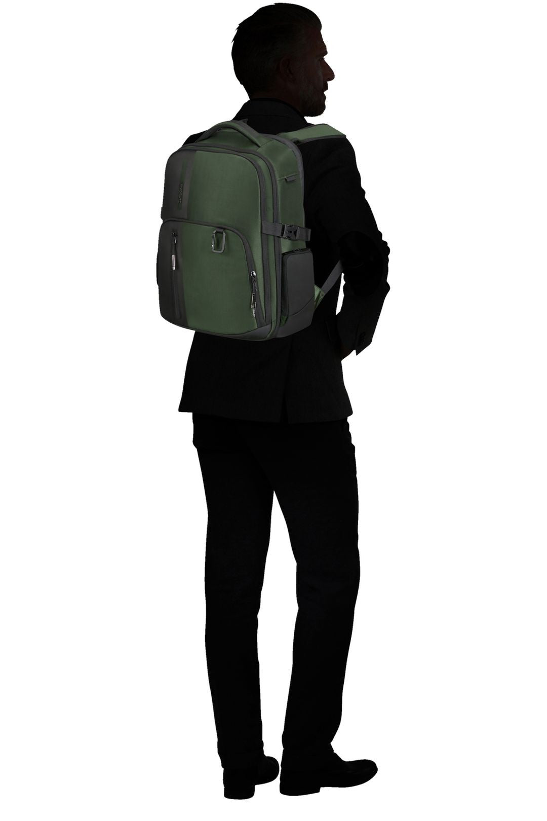 SET DE SAMSONITE MALETA DE CABINA EXTENSIBLE UPSCAPE CON MOCHILA 15” BIZ2GO Verde Oscuro