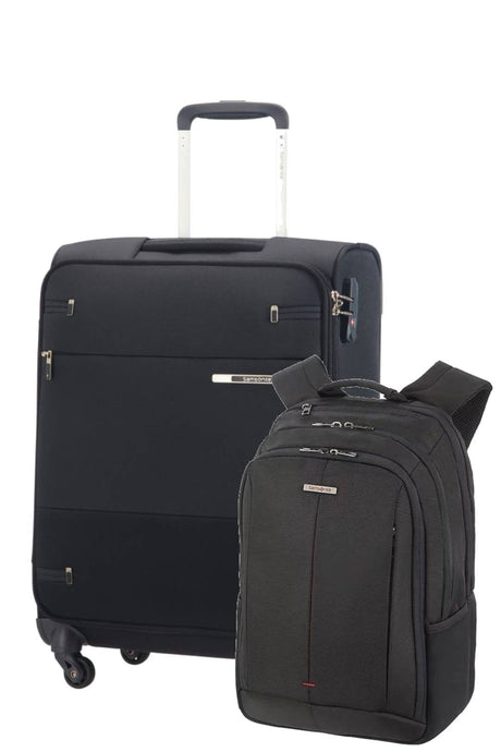 SET SAMSONITE MALETA DE CABINA BASE BOOST CON MOCHILA GUARDIT 2.0 15”