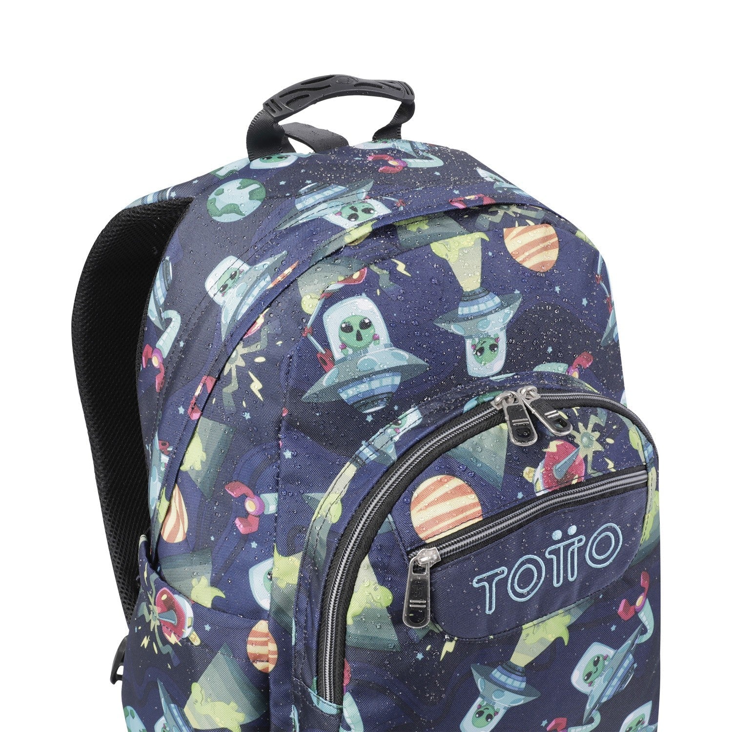 TOTTO Mochila da escola - Watercolles - 5JY planetas e alienígenas