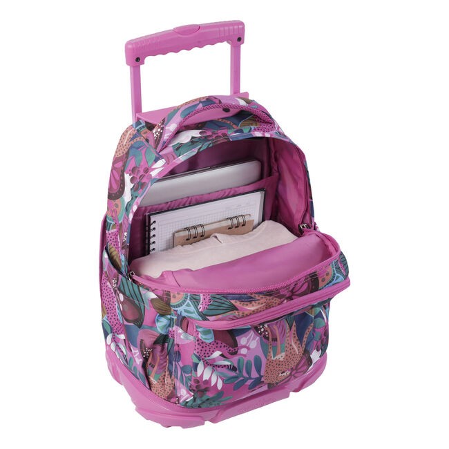 TOTTO School backpack with wheels - lines - 8IV tropical jaguar