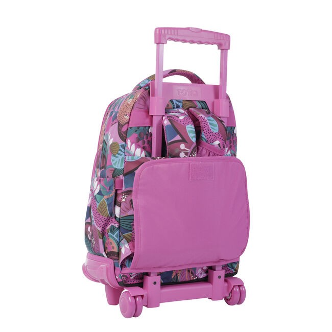 TOTTO School backpack with wheels - lines - 8IV tropical jaguar