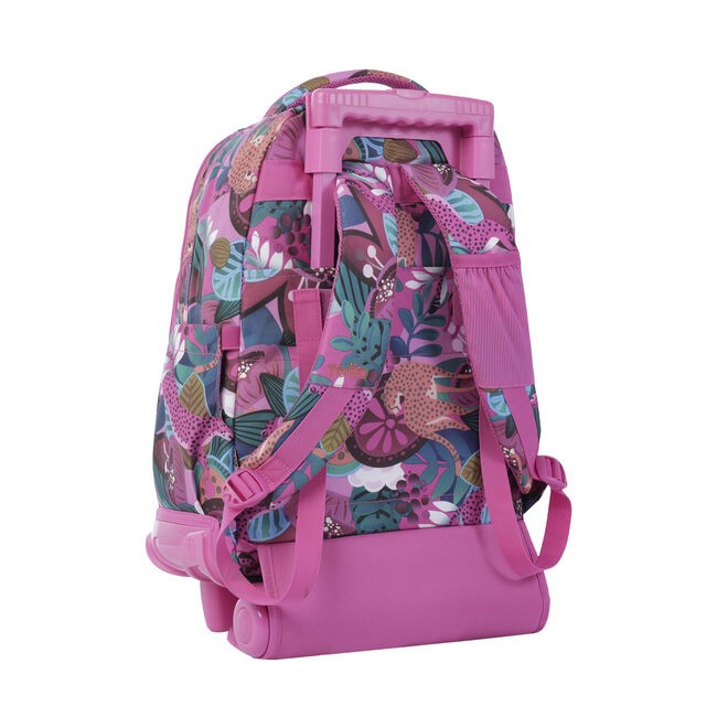 TOTTO School backpack with wheels - lines - 8IV tropical jaguar