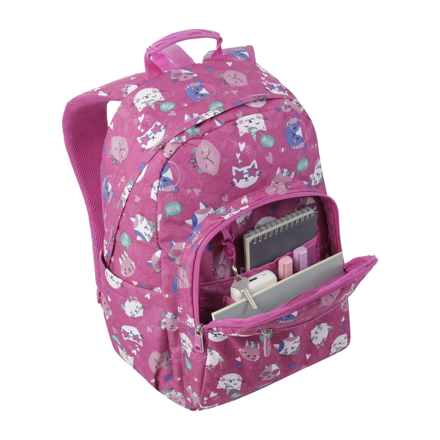 TOTTO School Backpack - Watercolles - 8iw Fiesta Gatitos