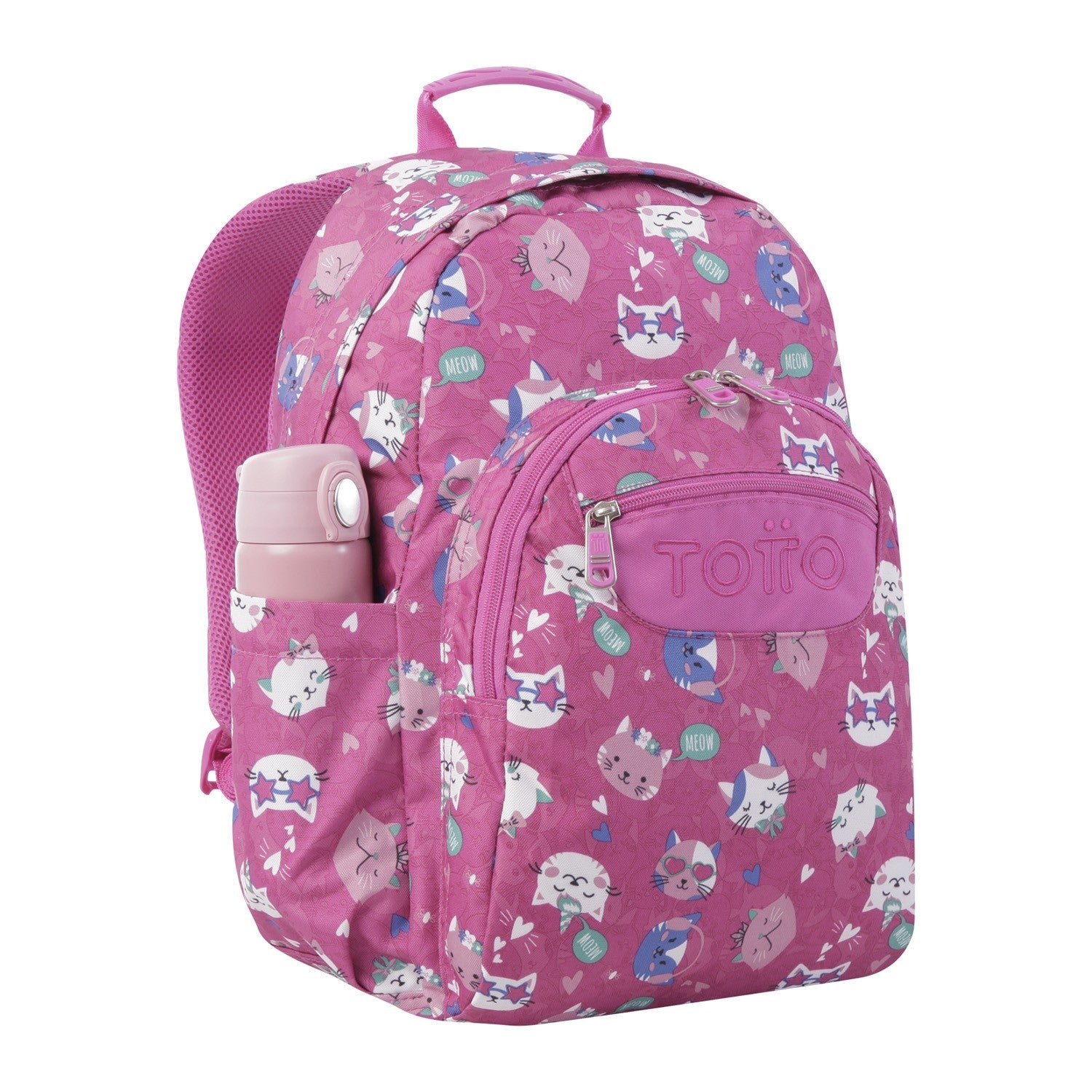 TOTTO School Backpack - Watercolles - 8iw Fiesta Gatitos