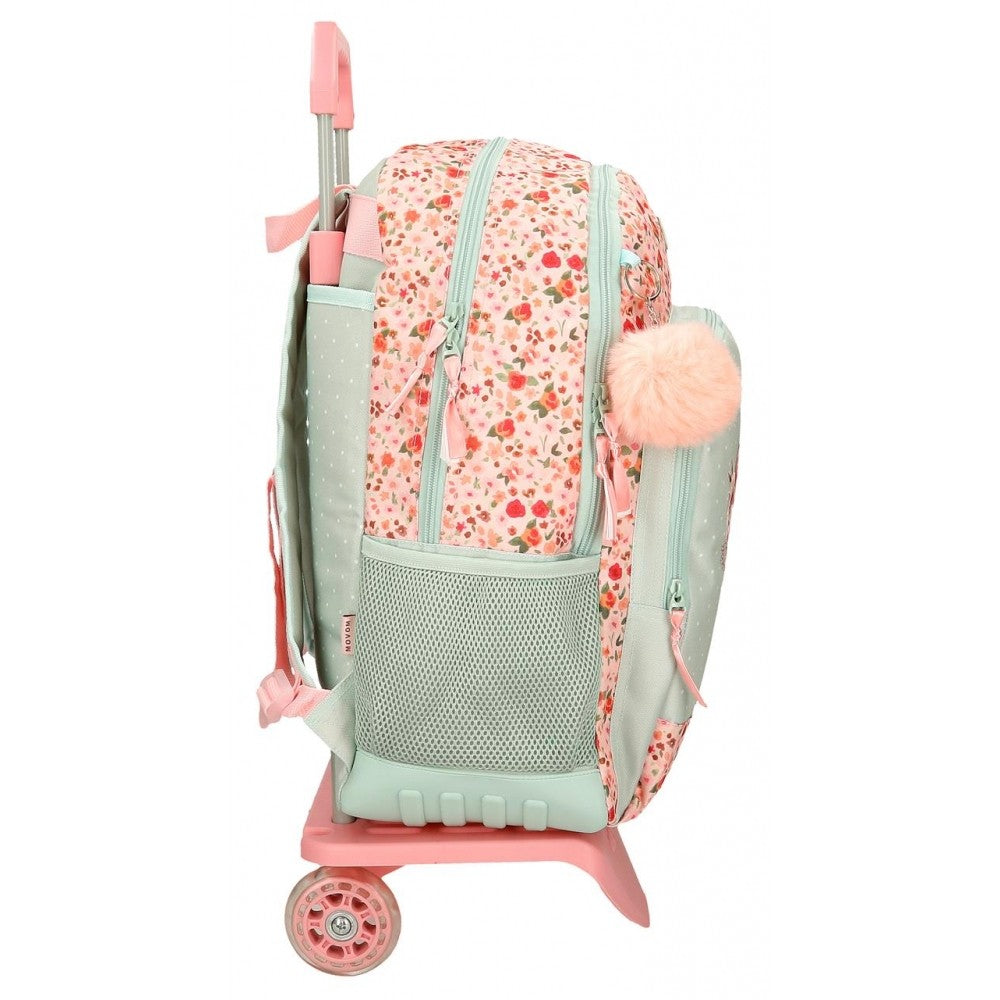 Movom Romantic Girl School Rucksack Zwei Fächer mit Auto