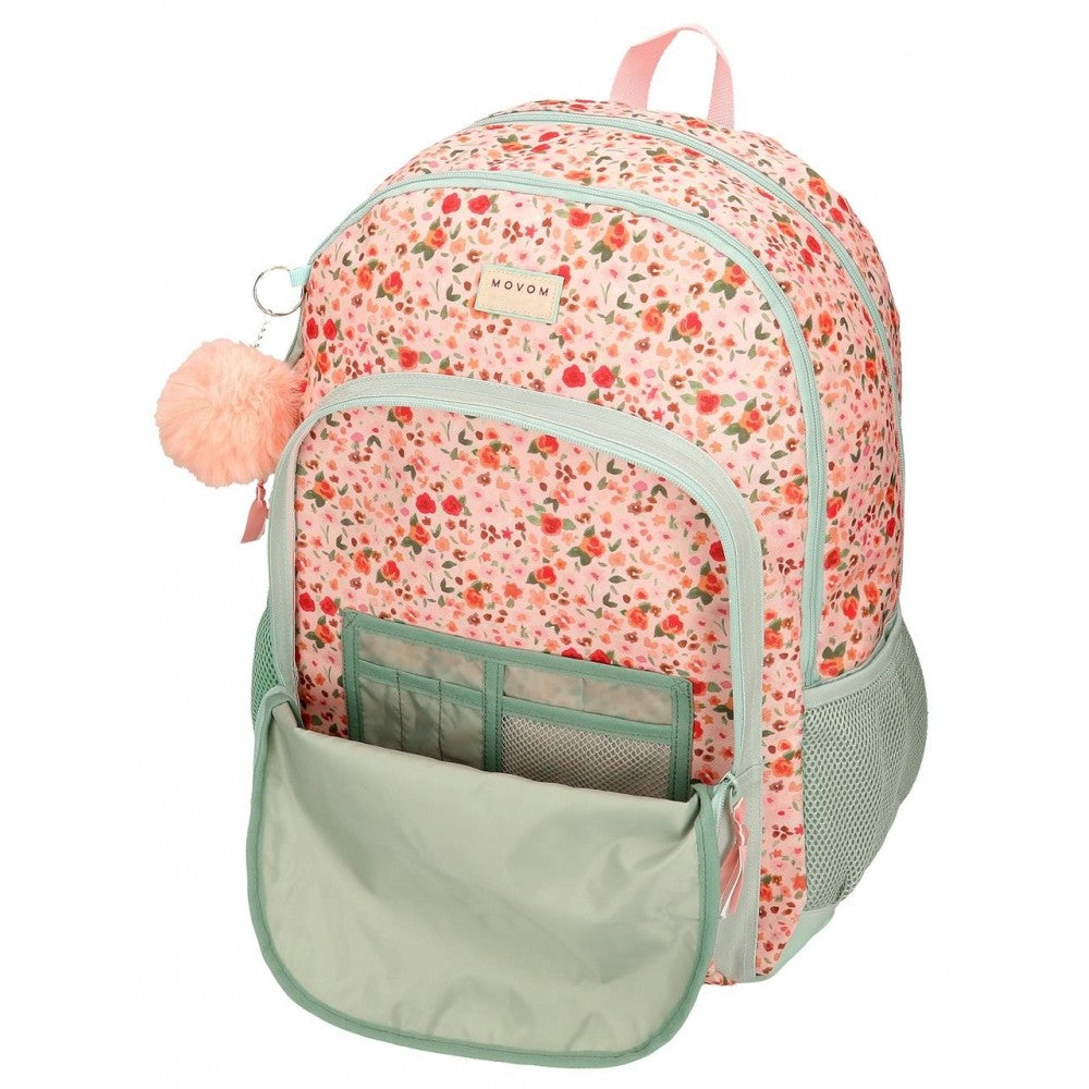 Movom Romantic Girl School Rucksack Zwei Fächer mit Auto