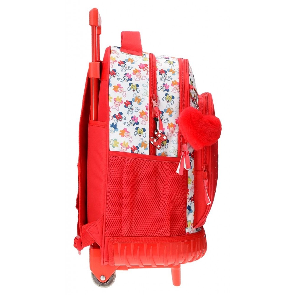 Backpack with two wheels and two minnie diva compartments