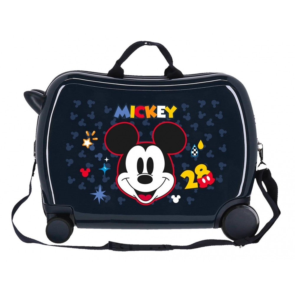 Maleta infantil 2 ruedas multidireccionales Mickey Get Moving Marino