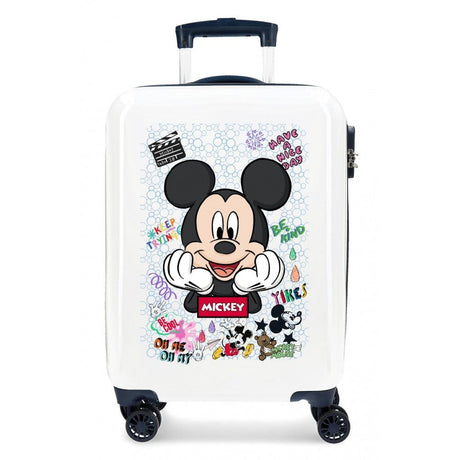 Cabin suitcase Mickey be cool rigid 55 cm white