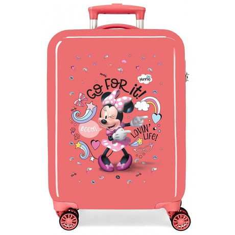 Maleta de cabina Minnie Loving Life rígida 55 cm coral