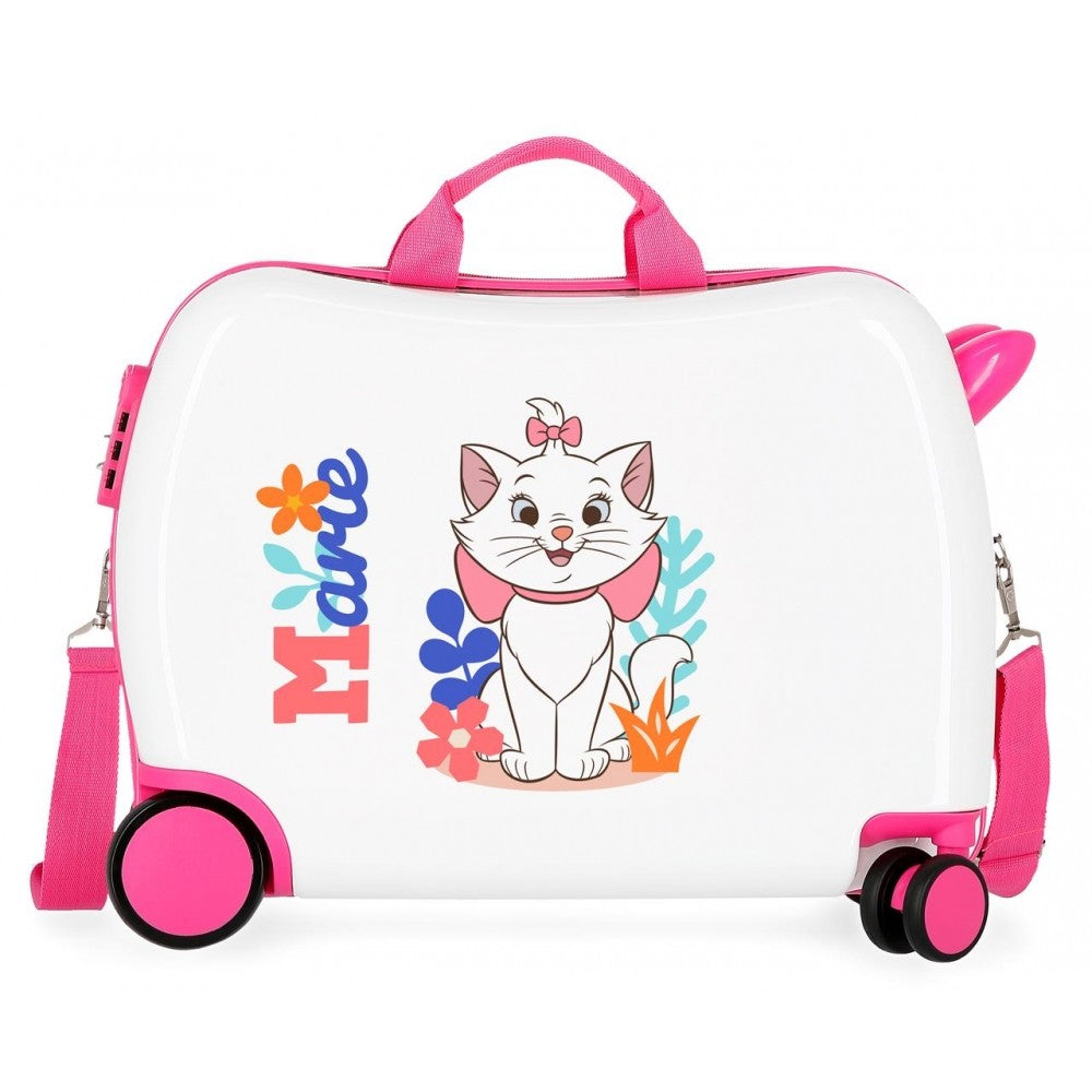 Maleta infantil 2 ruedas multidireccionales Aristocats Marie in White