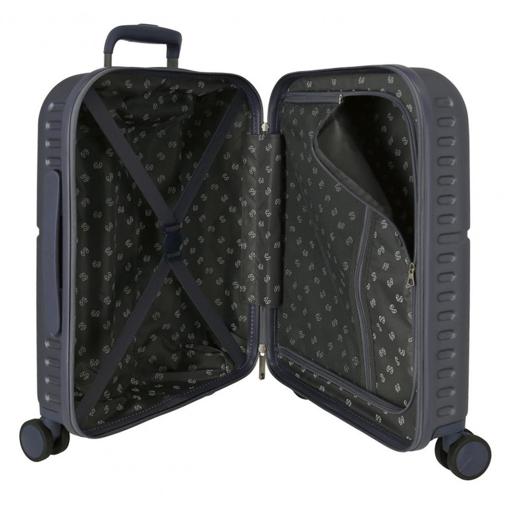 Cabin suitcase Pepe Jeans Kay rigid navy blue 55cm