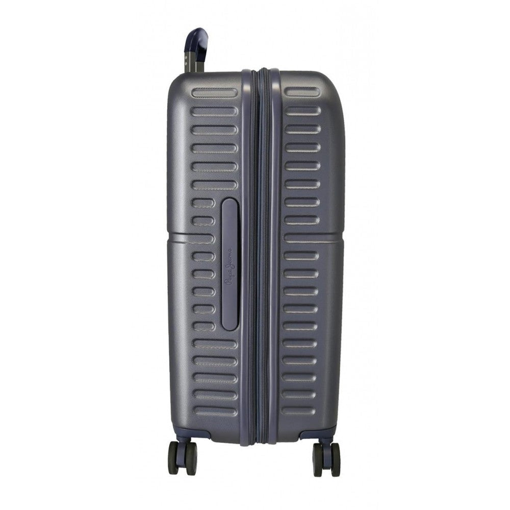 Medium suitcase Pepe Jeans Kay rigid navy blue 70cm