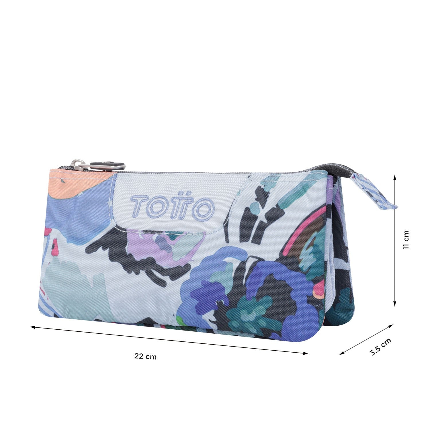 TOTTO School backpack with lines wheels + dashboard case - 4h1 floral canvas