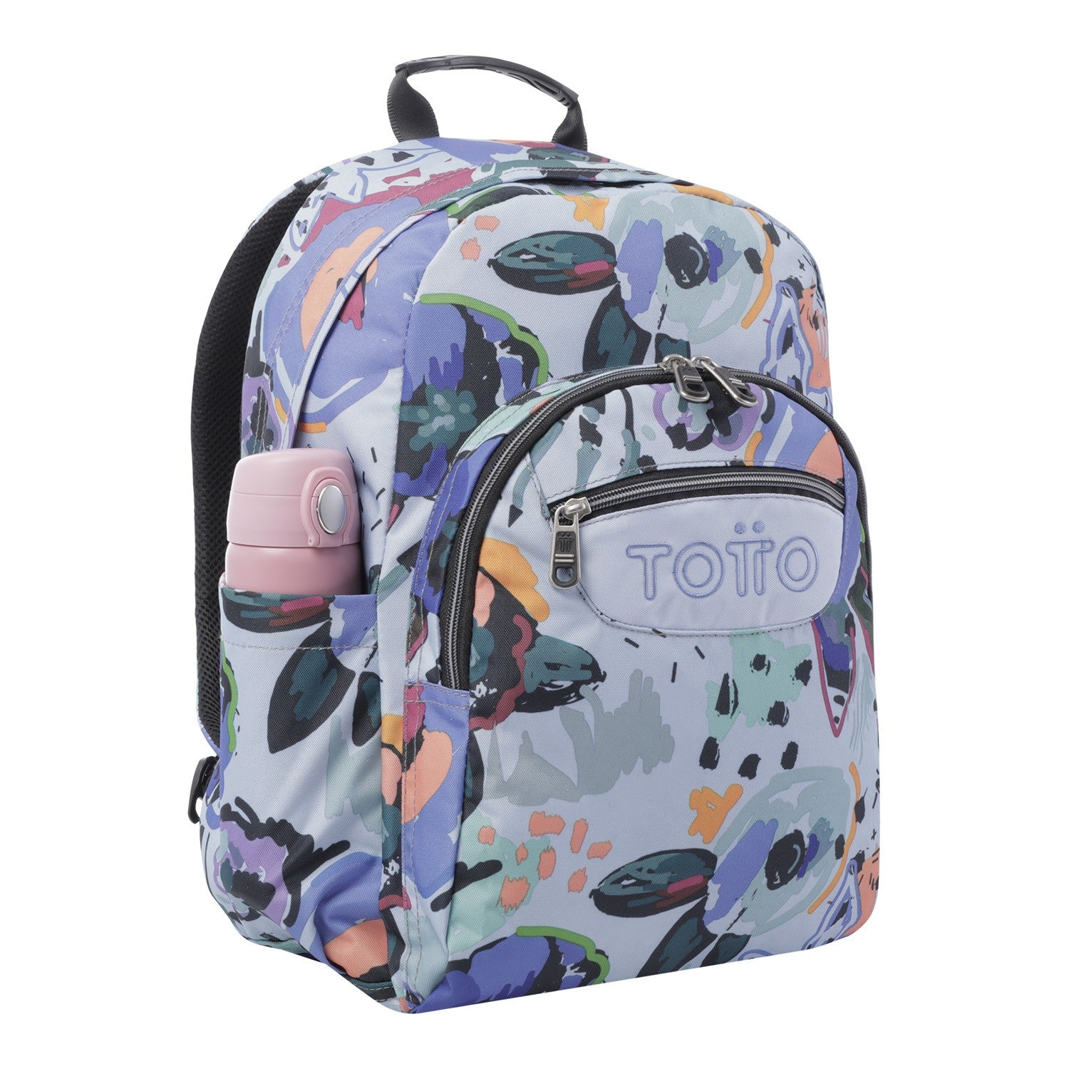 TOTTO SCHOOL Backpack - Waterpuarels - 4h1 Floral canvas