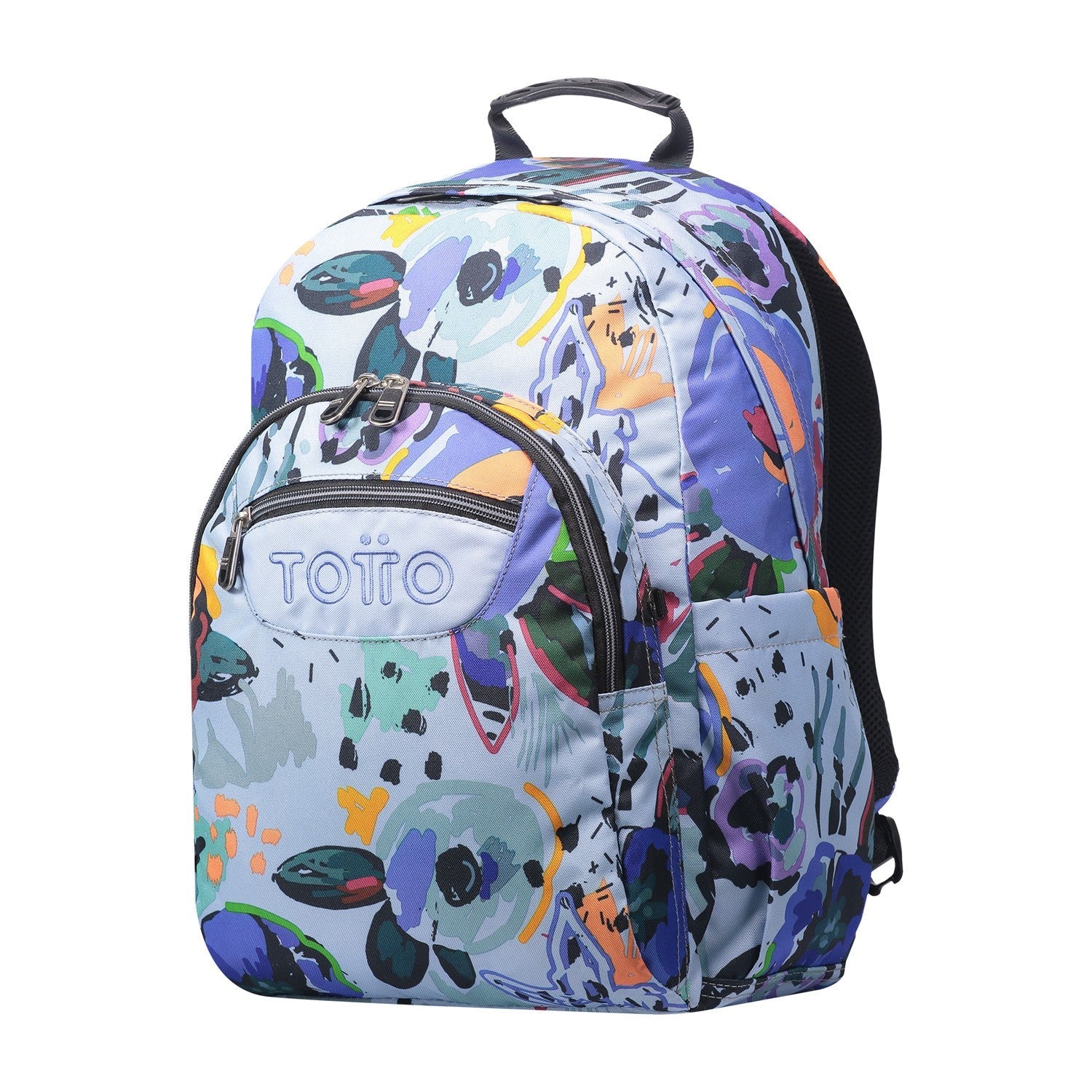 TOTTO SCHOOL Backpack - Waterpuarels - 4h1 Floral canvas