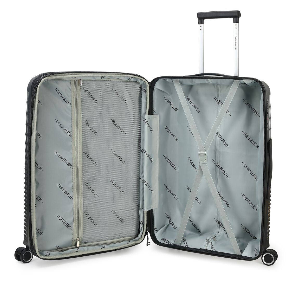 Cabin suitcase Extensible polypropylene manila - 55cm GREENWICH Black 1