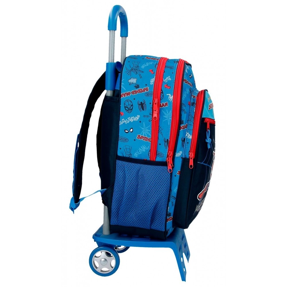 Spiderman Totally Awesome 42cm school backpack two compartments with car