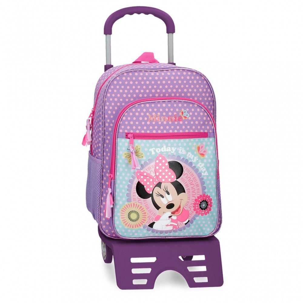 Minnie Today My Day School Backpack with a car 40 cm