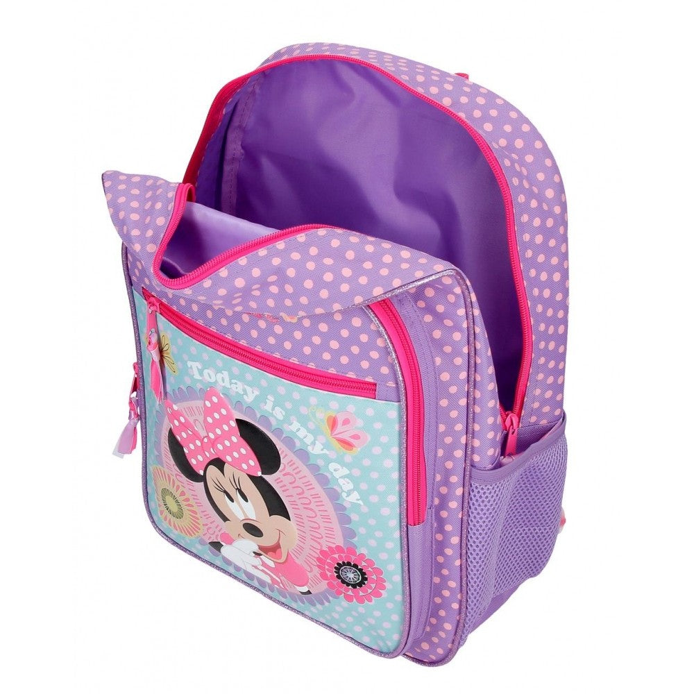 Minnie Today My Day School Backpack with a car 40 cm