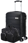 Set van GREENWICH Cabinekoffer Boedapest Extensible en Black Buffon Travel Bag