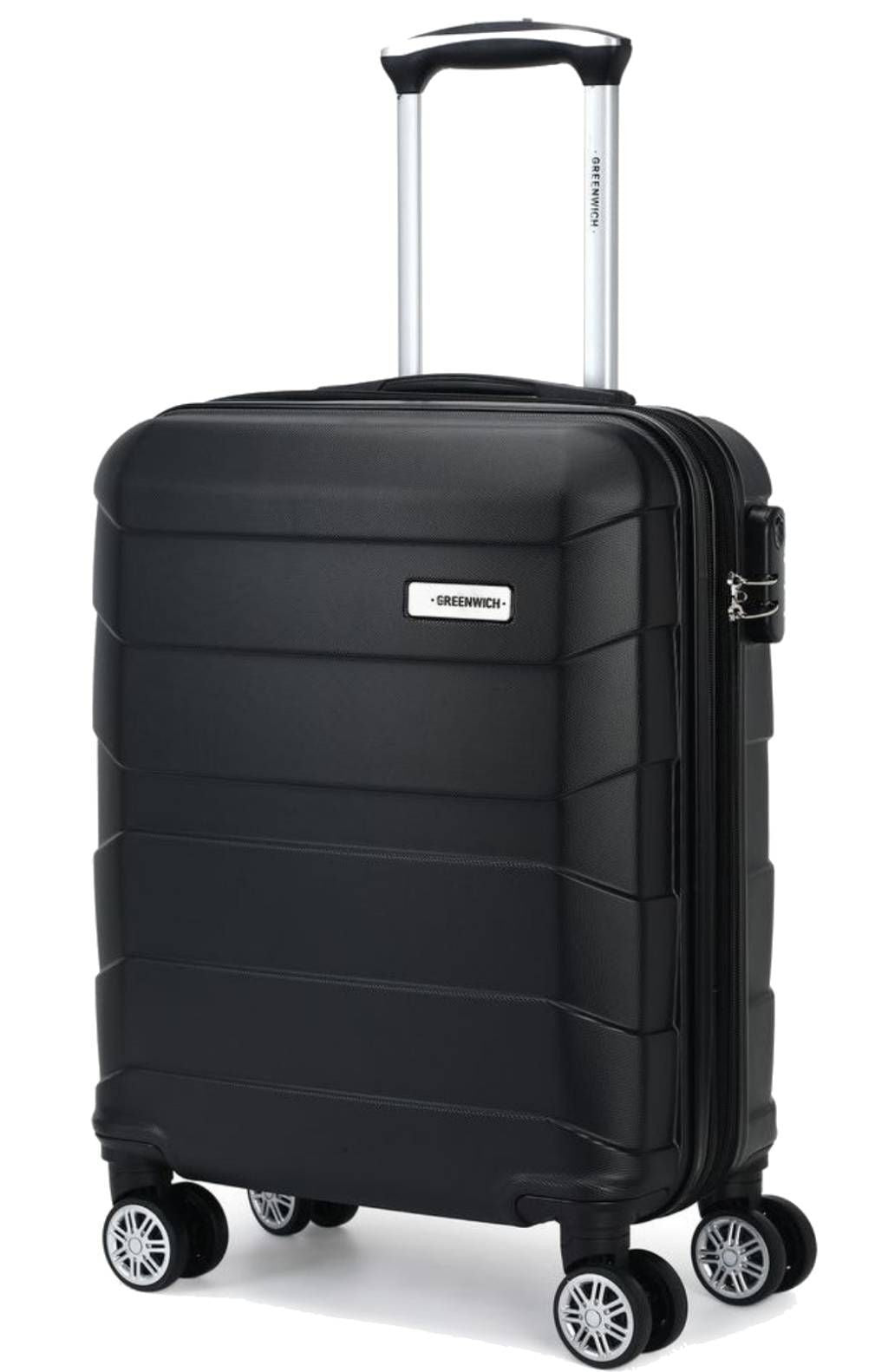 Set van GREENWICH Cabinekoffer Boedapest Extensible en Black Buffon Travel Bag