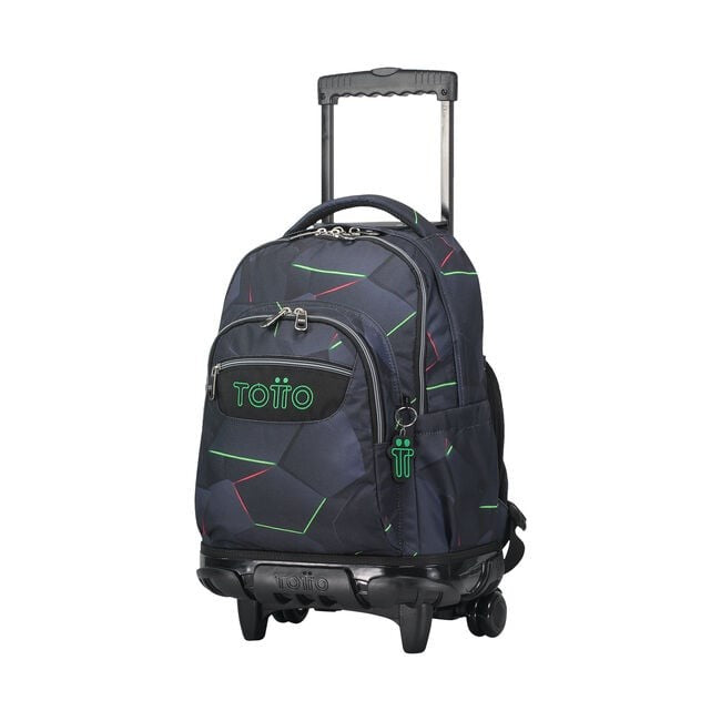 TOTTO School backpack with wheels - lines - 4 and fractal