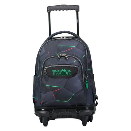 TOTTO School backpack with wheels - lines - 4 and fractal