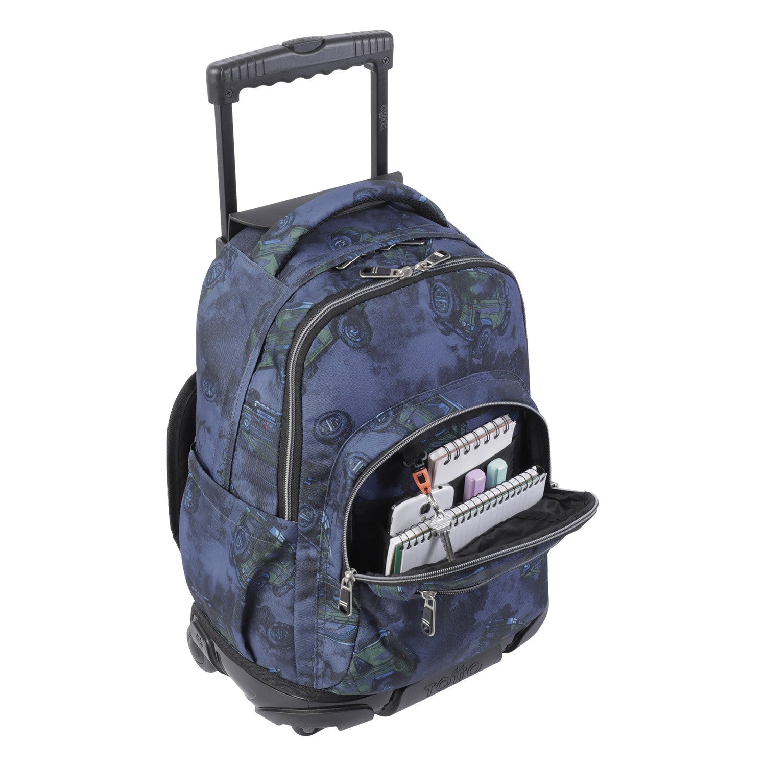 TOTTO School backpack with wheels - lines - 5JX SUV