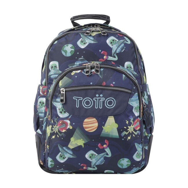 TOTTO School Backpack- Crayoles- 5jy- Planets and Aliens