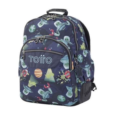 TOTTO School Backpack- Crayoles- 5jy- Planets and Aliens