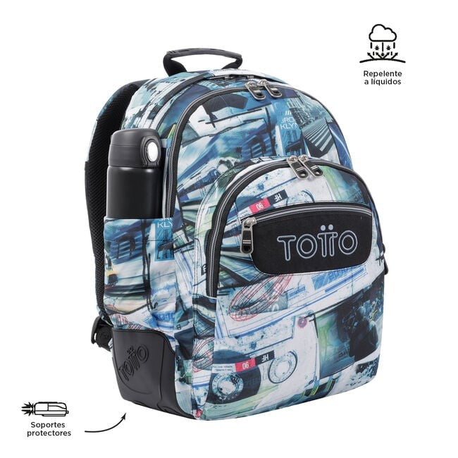 TOTTO School Backpack- Crayoles- 4HV-Postcards and Casetes