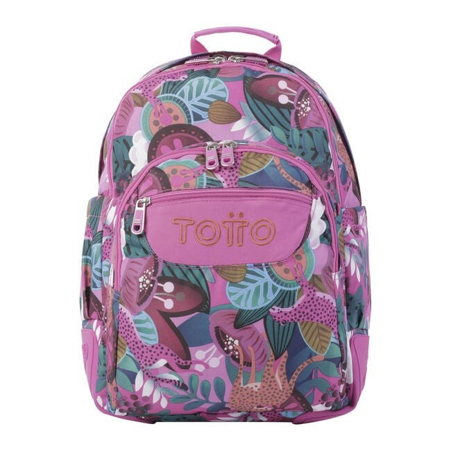 TOTTO School Backpack- Crayoles- 8IV-Tropical Jaguar