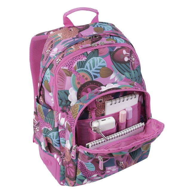 TOTTO School Backpack- Crayoles- 8IV-Tropical Jaguar