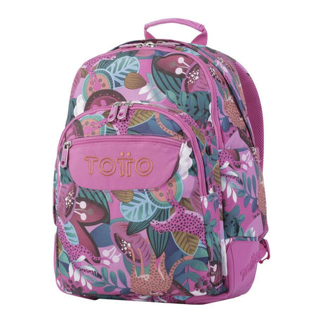 TOTTO School Backpack- Crayoles- 8IV-Tropical Jaguar