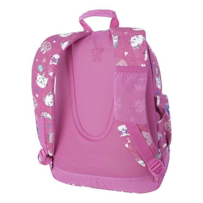 TOTTO School Backpack- Crayoles- 8iw- Fiesta Gatitos