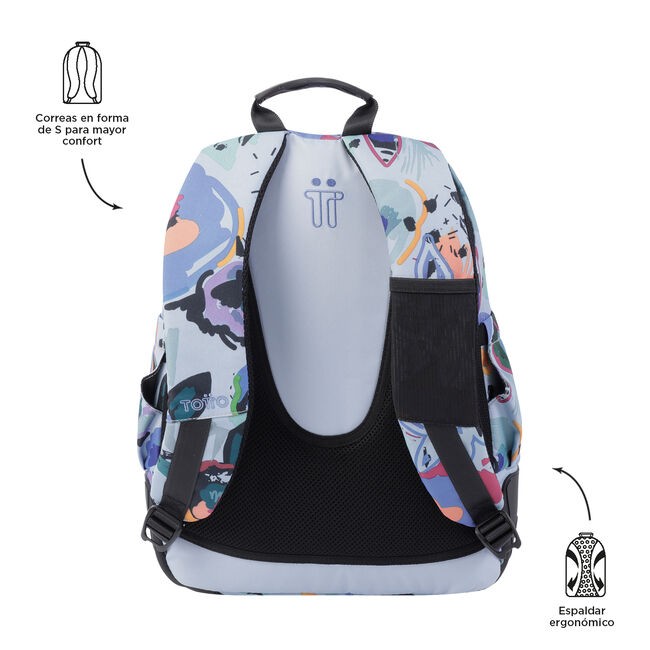 TOTTO School Backpack- Crayoles- 4h1- Floral Canvas