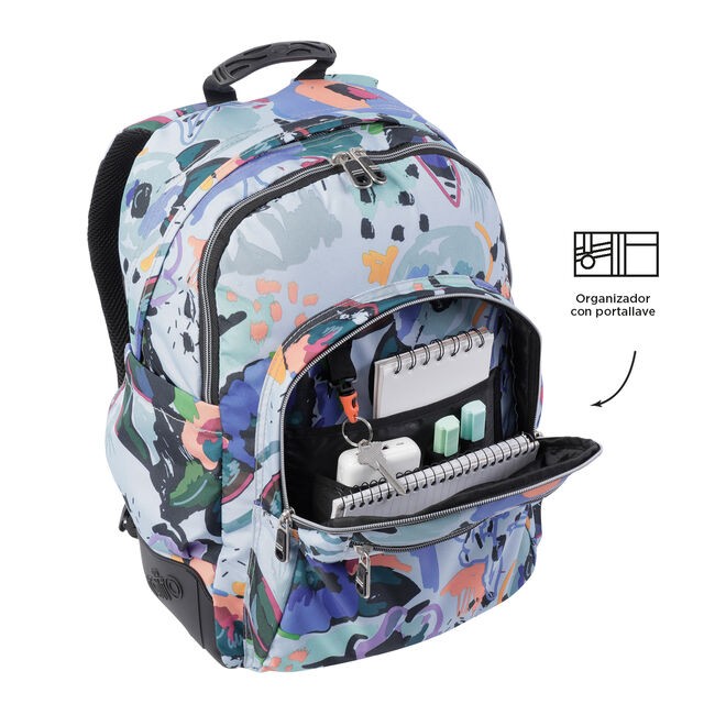 TOTTO School Backpack- Crayoles- 4h1- Floral Canvas