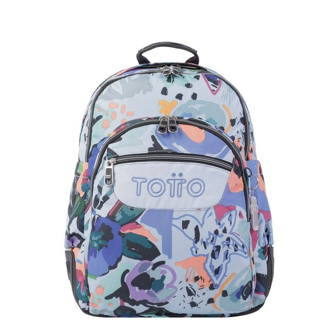 TOTTO School Backpack- Crayoles- 4h1- Floral Canvas