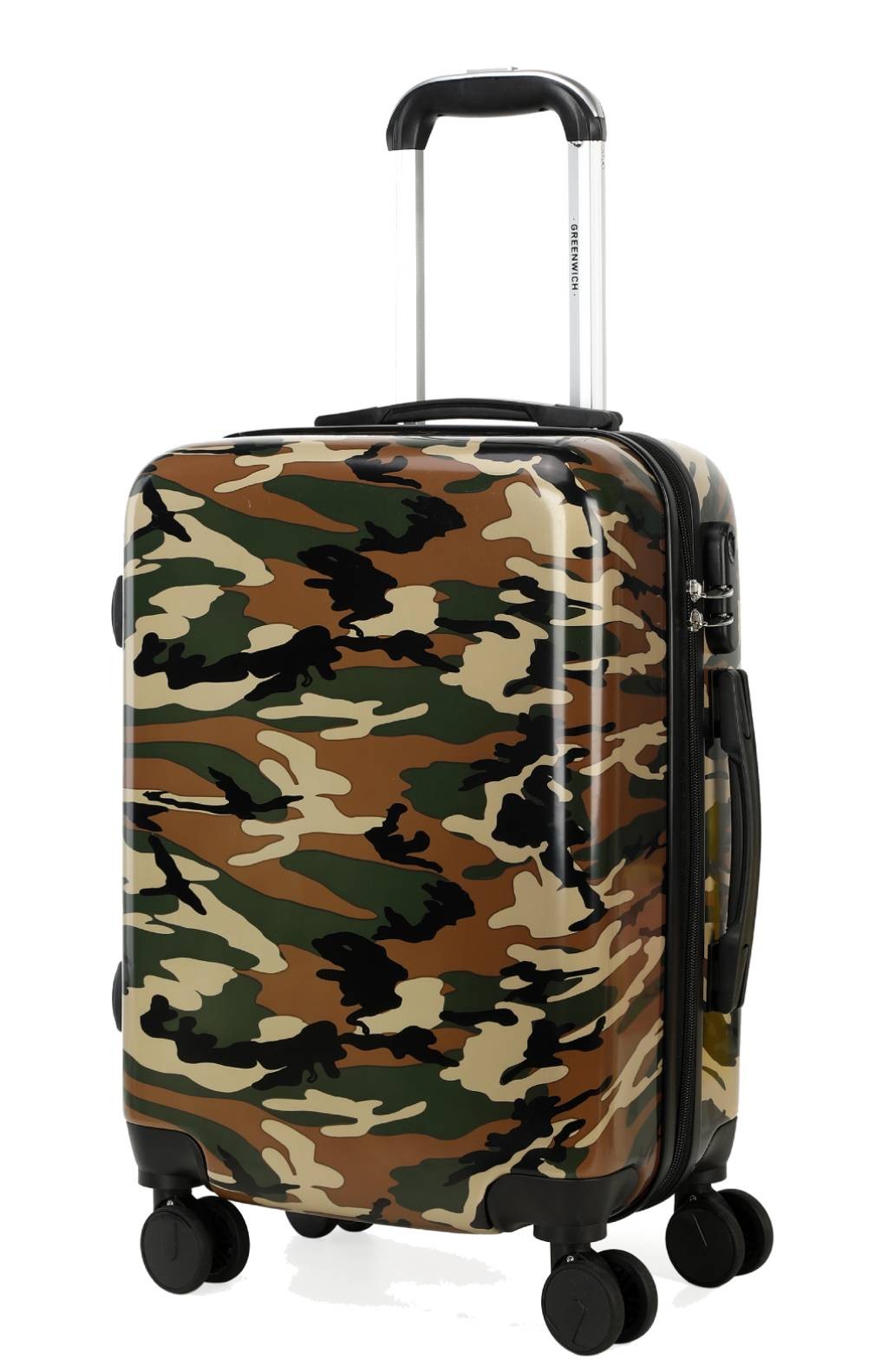 GREENWICH Small travel suitcase 55cm camouflage