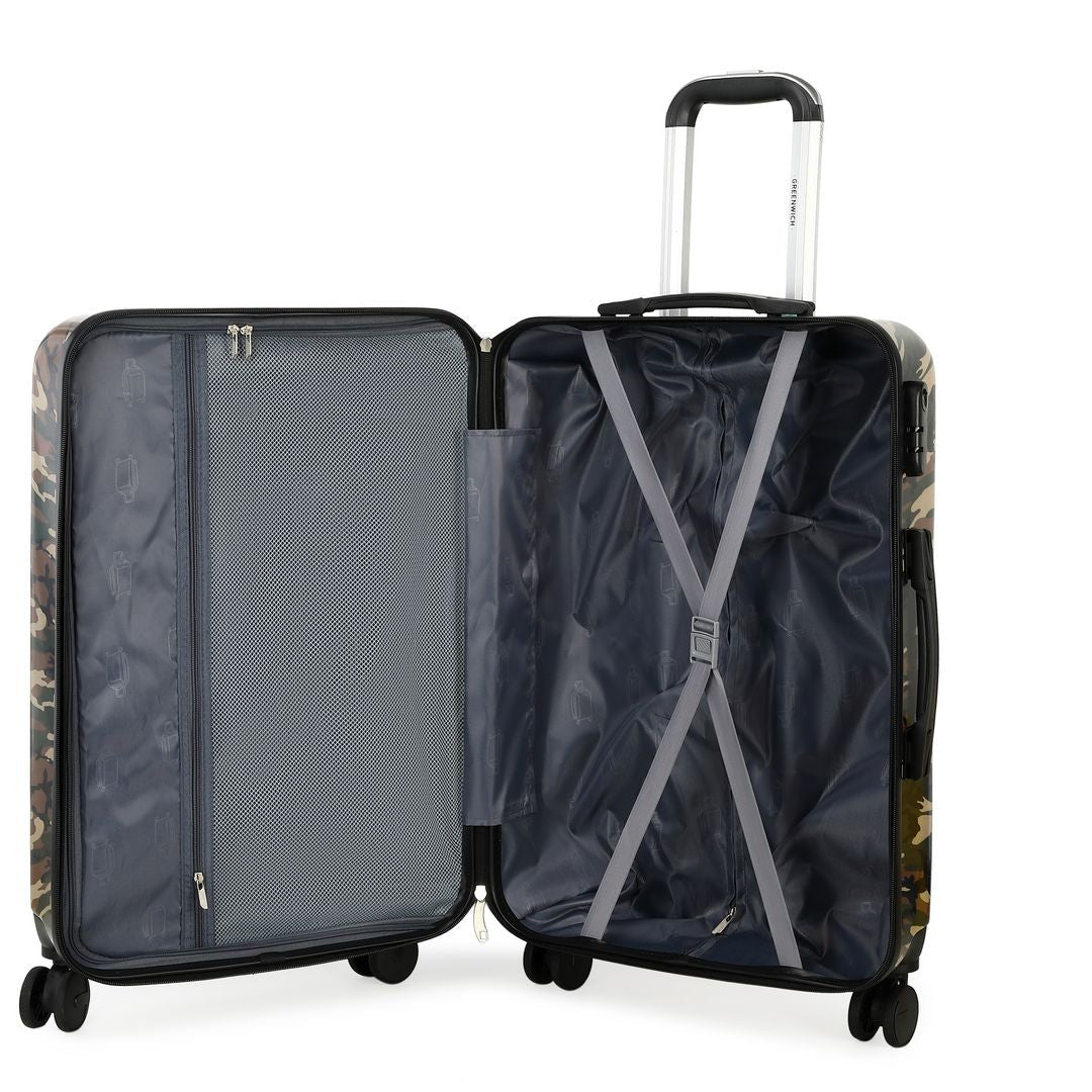 GREENWICH Small travel suitcase 55cm camouflage