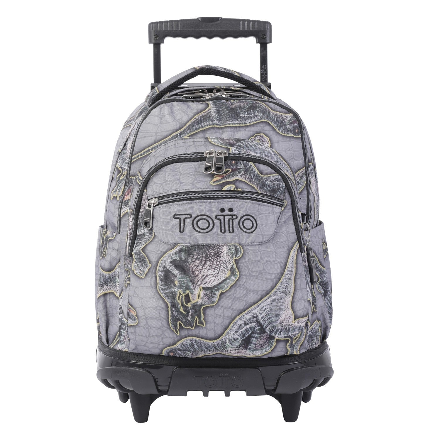 TOTTO School backpack with wheels - lines - 4y5 Dinosaurs print